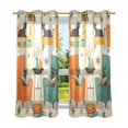thumbnail image 6 of Yayeee Window Curtains Light Filtering 63"x42" Grommet Panel Pair Home Living Room Decor, Black Cats Reading, 6 of 7