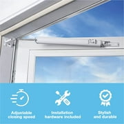 Wright Products Standard Duty Steel Pneumatic Screen and Storm Door Closer, White Finish