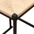 thumbnail image 4 of Knubmt Set of 2 Paper Rope Woven Bar Stools with Metal Frame, Counter Height Barstools for Kitchen, Home, Dining Room, 4 of 9