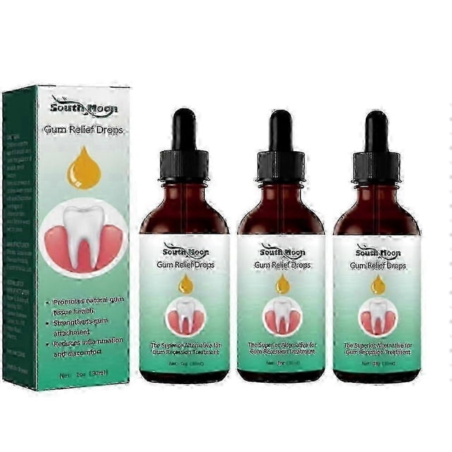 3PCS Gum Regrowth Drops, Natural Gum Restore Liquid Mouthwash, Gum Therapy Drops Receding Gum Repair Treatment