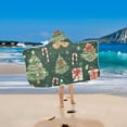 thumbnail image 2 of Yayeee Kids Hooded Towels Toddler Soft Absorbent Beach Bathing Wrap 50" x 23.5", Green Christmas Trees, 2 of 5