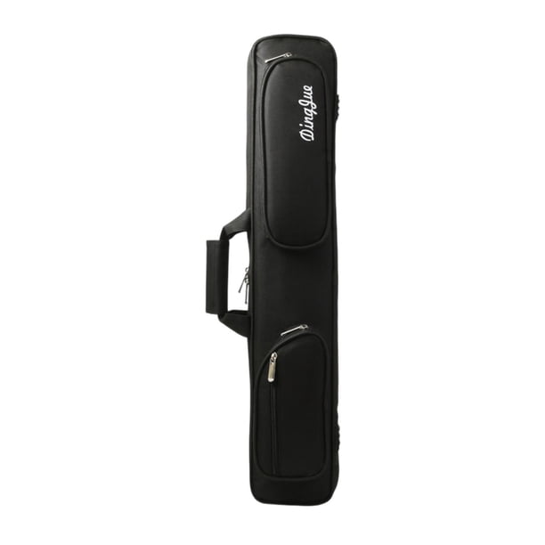 Organizador de casos de cue de la piscina que transporta regalo con correa para el hombro resistente a los rasguños 1/2 billar de billar de billar de Negro