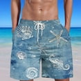thumbnail image 2 of ZCFZJW Men's Swim Trunks Quick Dry 3D Ocean Marine Printed Beach Board Shorts with Pockets Casual Big and Tall Lightweight Drawstring Elastic Waist Cool Bathing Suits Navy XXXXL, 2 of 5