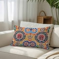 thumbnail image 3 of Colorful Boho Body Pillow Cover, Pillowcase Protectors with Zipper, Breathable Decorative Throw Pillow Case Cover, Watercolor Abstract Geometric Pillow Shams for Couch Sofa 24x36Inch, 3 of 8