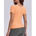 thumbnail image 3 of Pinspark Womens Workout Shirt Short Sleeve Basic Activewear Tops Double Lined Tennis Shirt Summer Casual, 3 of 6