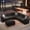 Black, variant on 107" 6-Seat L-Shaped Modular Sectional Sofa - Storage Ottoman, Armrest Storage, Cup Holders & USB-C Charging