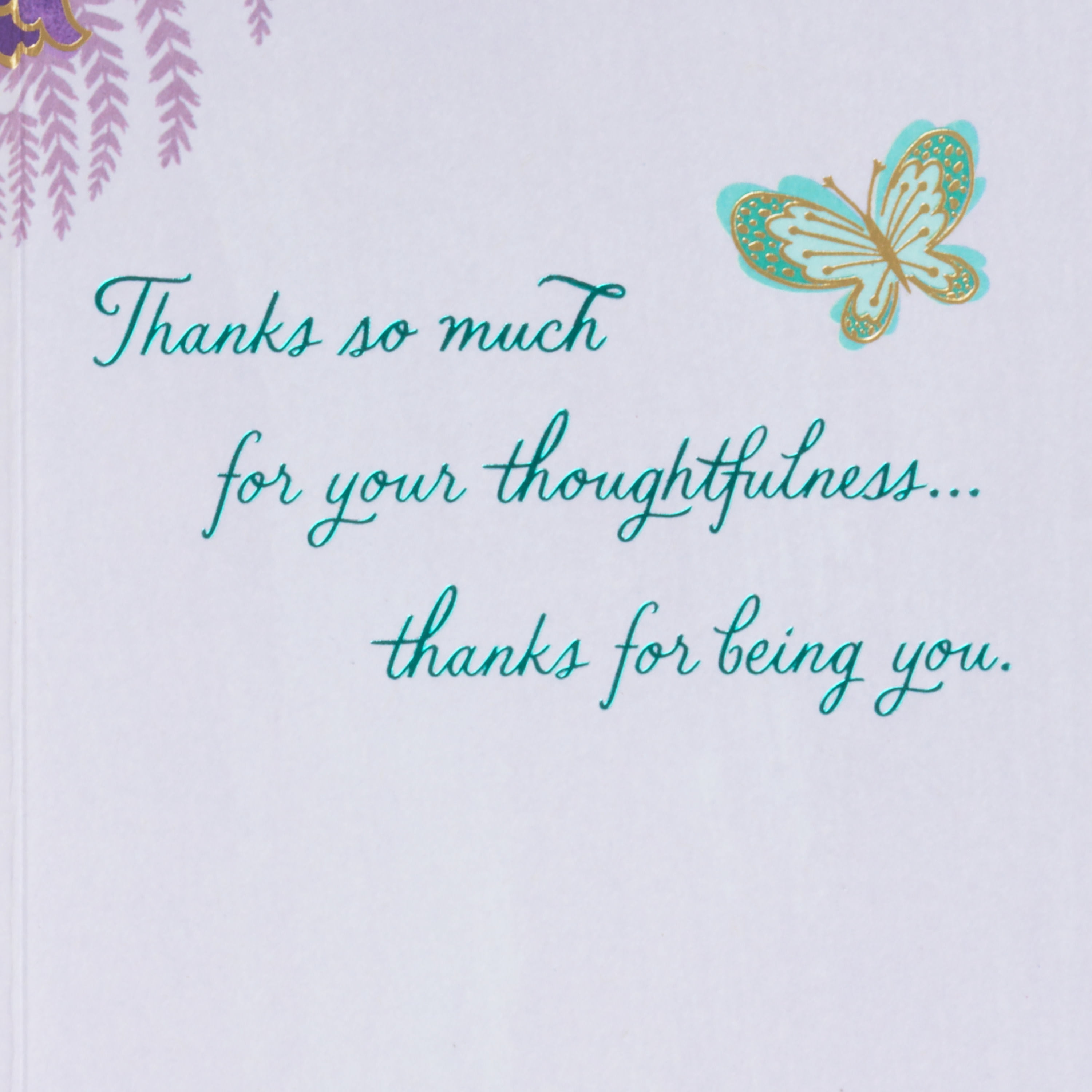 Hallmark Greeting Card TY FLWRS & FERNS