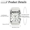 thumbnail image 2 of Avaner Steampunk Watch for Men, Arabic Numeral Dial Leather Strap Square Analog Quartz Watch, 2 of 6