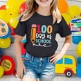 thumbnail image 2 of LUOGENLI T-Shirt pour Filles et Garçons, Col Rond, Manches Courtes, Été, Décontracté, Grande Taille, Noir 10-11 Ans, 2 of 4