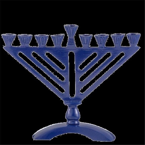 Nua Collection 59025 Chabad Style Mini Menorah Blue - 5.5 in.