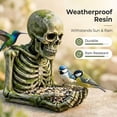 thumbnail image 3 of Gothic Skeleton Bird Feeder - Skull & Ribcage Decorative Bird Feeder with Seed Tray, Unique Spooky Garden Statue for Outdoor Patio Yard Art, 3 of 5