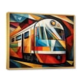 thumbnail image 2 of Designart "modern Train Cubist Expressions III" Transportation Floater Framed Canvas Print, 2 of 7