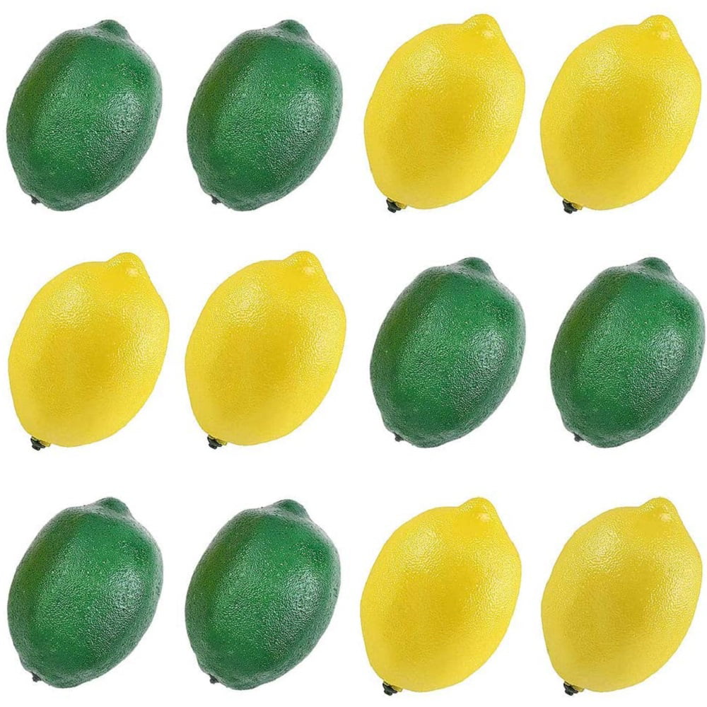 Artificial Lemon Large Yellow Plastic Fruit Lemons Citrus 