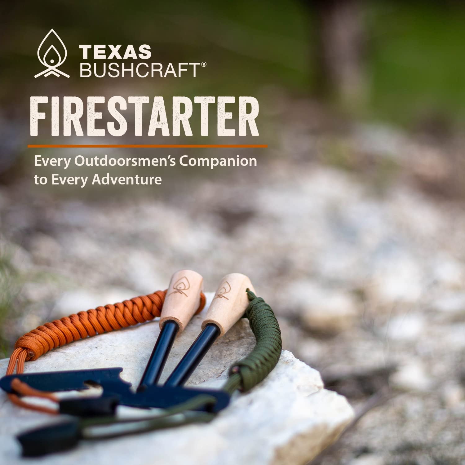 Fire Starter - 3/8" Thick Ferro Rod with Striker and Paracord Wrist Lanyard – Waterproof Flint Fire Steel Survival Lighter for Your Camping, Hiking and Backpacking Gear