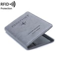thumbnail image 4 of Passport Holder Passport Cover with Rfid Blocking Protector Travel Wallet Organiser Pu Leather Document Holder Credit Cards, 4 of 5