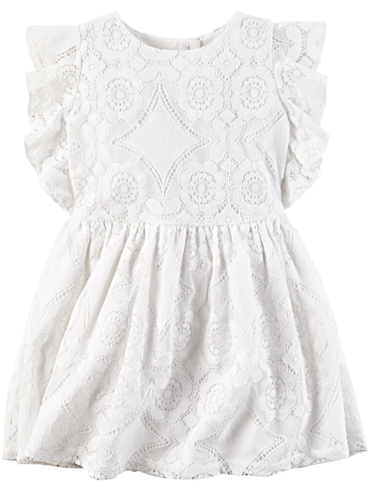 little girl white lace dress