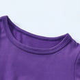 thumbnail image 3 of Mepaouo Infant Baby Blouse Tops Crewneck Ruffle Long Sleeve Shirts Toddler Girls Basic Casual Tees Purple 5-6 Years, 3 of 7