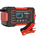 thumbnail image 1 of NEXPEAK NC101 Car Battery Charger, Smart Battery Trickle Charger 12V 6A Automotive Battery Maintainer Desulfator with Temp Compensation for Car Truck Motorcycle Lawn Mower Marine Lead Acid Batteries, 1 of 7