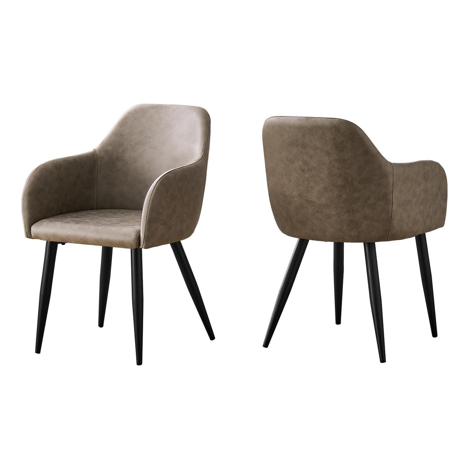 Monarch Specialties Dining Chair, Set Of 2, Side, Upholstered, Kitchen, Dining Room, Fabric, Metal, Beige, Black, Contemporary, Modern