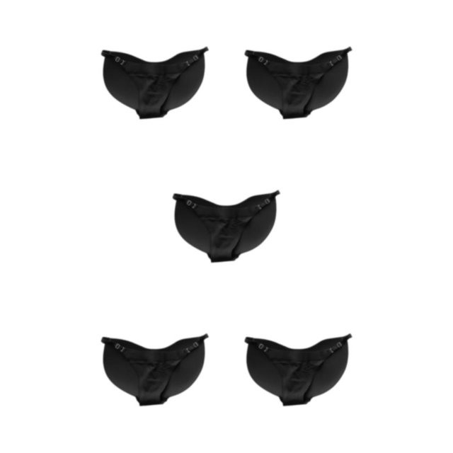 Jumpingount Bragas acolchadas para glúteos únicas para mujer, ajustables y agradables para la piel, para mujer, con relleno de glúteos, negro L Type2 NO2