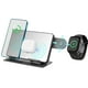 thumbnail image 2 of Cargador de carga 4-en-1 Cargador inalámbrico con reloj digital Reloj Fast Carging Stand compatible con Samsung iPhone AirPods y Apple Watch, 2 of 6