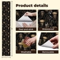 thumbnail image 5 of Peel and Stick Wallpaper Elegant Jellyfish Floral Gold Black Wall Mural 17.7in x 9.8ft Self Adhesive Removable Wall Paper Renter Friendly Wallpaper for Nursery Bedroom Cabinets, 5 of 8