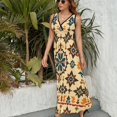 thumbnail image 3 of Bohemian Pattern Vestido Sin Mangas Para Mujer, Traje De, Ropa De Cumpleaños, Verano, 3 of 5