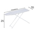 thumbnail image 5 of Sioweci Foldable Ironing Board,42 Inch Full-Size Extended Ironing Board Outside Household Ironing Board with Heat-Resistant Cover,Adjustable Height,Blue Plaid Pattern, 5 of 12