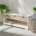 thumbnail image 2 of SAFAVIEH Landers Solid Classic 3 Drawer Storage Bench, Distressed White, 2 of 12