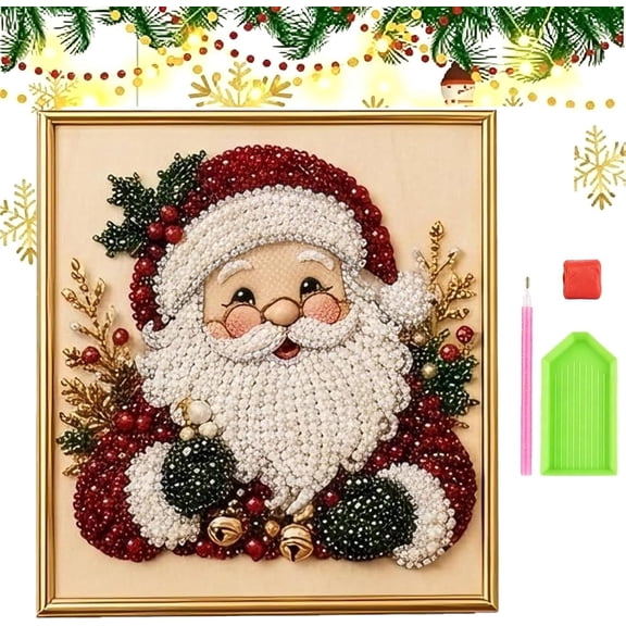 2027 New Pearl Art Kits for Adults,Santa Claus Diamond Painting Kit,Gem Art