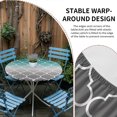 thumbnail image 2 of Teal Grey Ombre Morocco Pattern Round Tablecloth for 36-44 Inch Tables,Fitted Table Cover with Elastic Edge,Modern Moroccan Geometric Waterproof Outdoor Table Cloth Protector for Patio Garden Dinner, 2 of 9