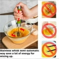 thumbnail image 4 of ZZkhGo Manual Hand Whisk Semi Automatic Push Beater Stainless Steel Kitchen Egg Whisk Hand Mixer Durable 1 Piece, 4 of 5