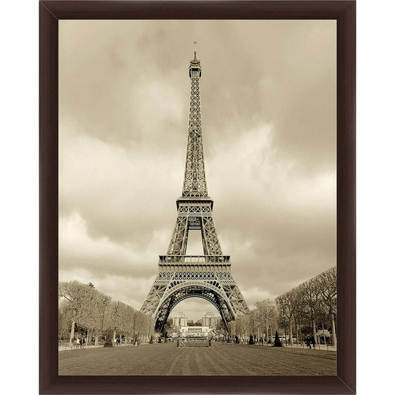 Sepia Eiffel Tower Wall Art 16 X 20