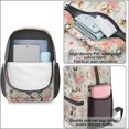 thumbnail image 4 of Chihuahua and Floral Beige Pattern 17" School Backpacks for Teens,Waterproof Oxford Fabric,S-Shape Padded Straps for School,Travel,Hiking,Camping, 4 of 6