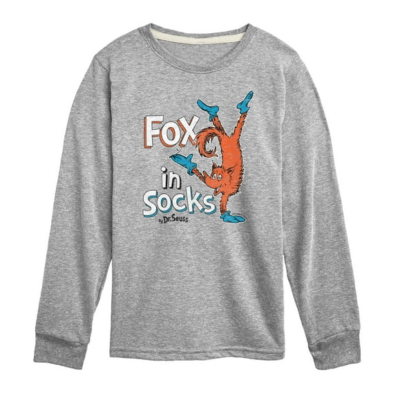 Dr. Seuss - Fox In Sox Book Cover - Toddler & Youth Long Sleeve Graphic T-Shirt