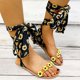 thumbnail image 1 of Zapatos de flores bohemias Zapatos de playa de vacaciones Sandalias planas con cordones florales para mujer Wmkox8yii shjk4046, 1 of 6