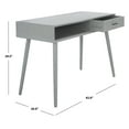 thumbnail image 6 of SAFAVIEH Remy Mid-Century 1 Drawer Writing Desk, Distressed Grey, 6 of 14