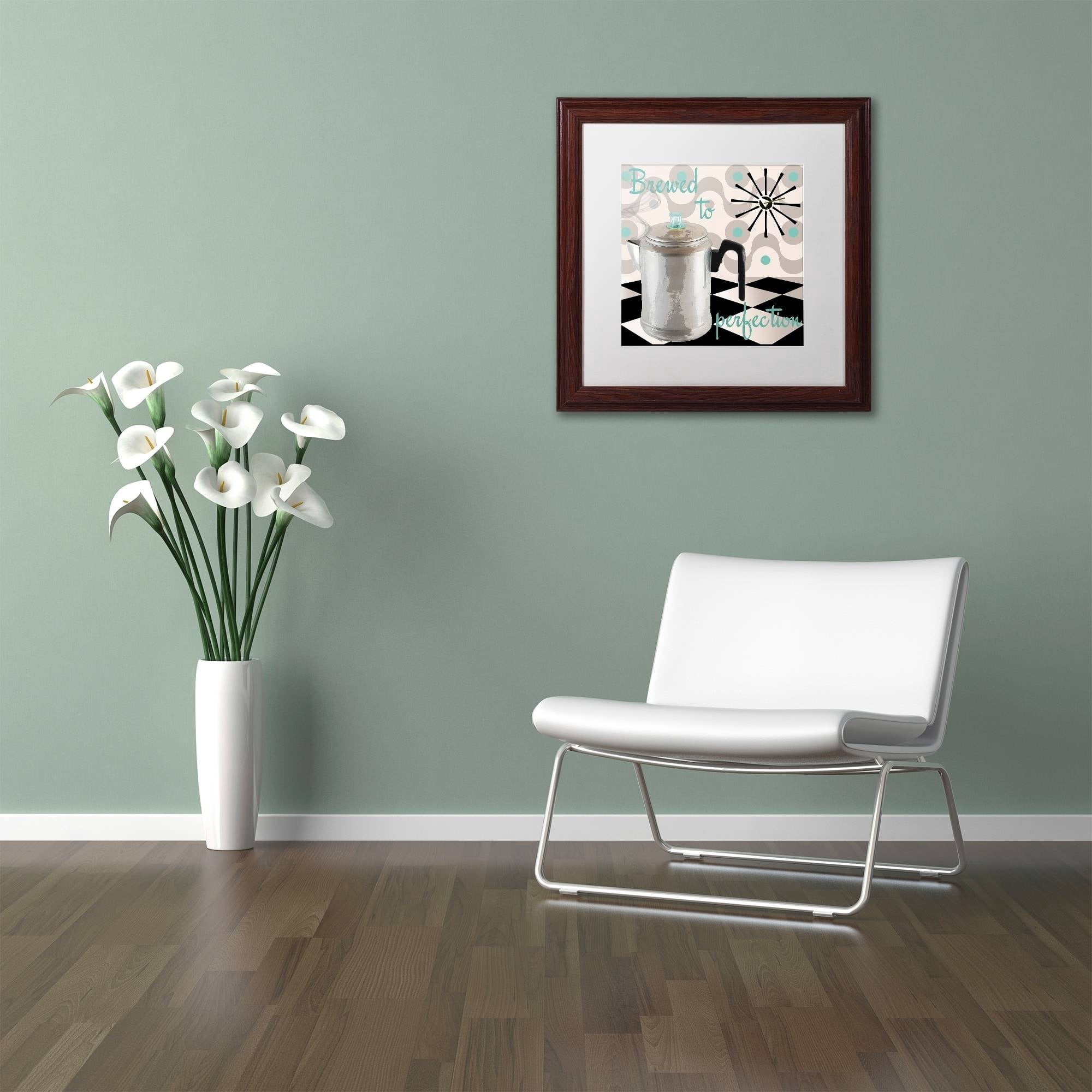 Trademark Fine Art "Fifties Kitchen V" Canvas Art by Color Bakery White Matte, Wood Frame