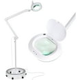 thumbnail image 1 of Brightech Lightview Pro Rolling Wheel Base 5 Diopter Magnifier Floor Lamp, White, 1 of 10
