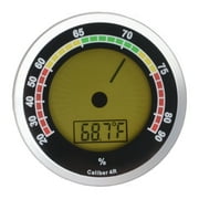 Cigar Oasis Caliber 4R Silver Digital/Analog Hygrometer by Western Humidor