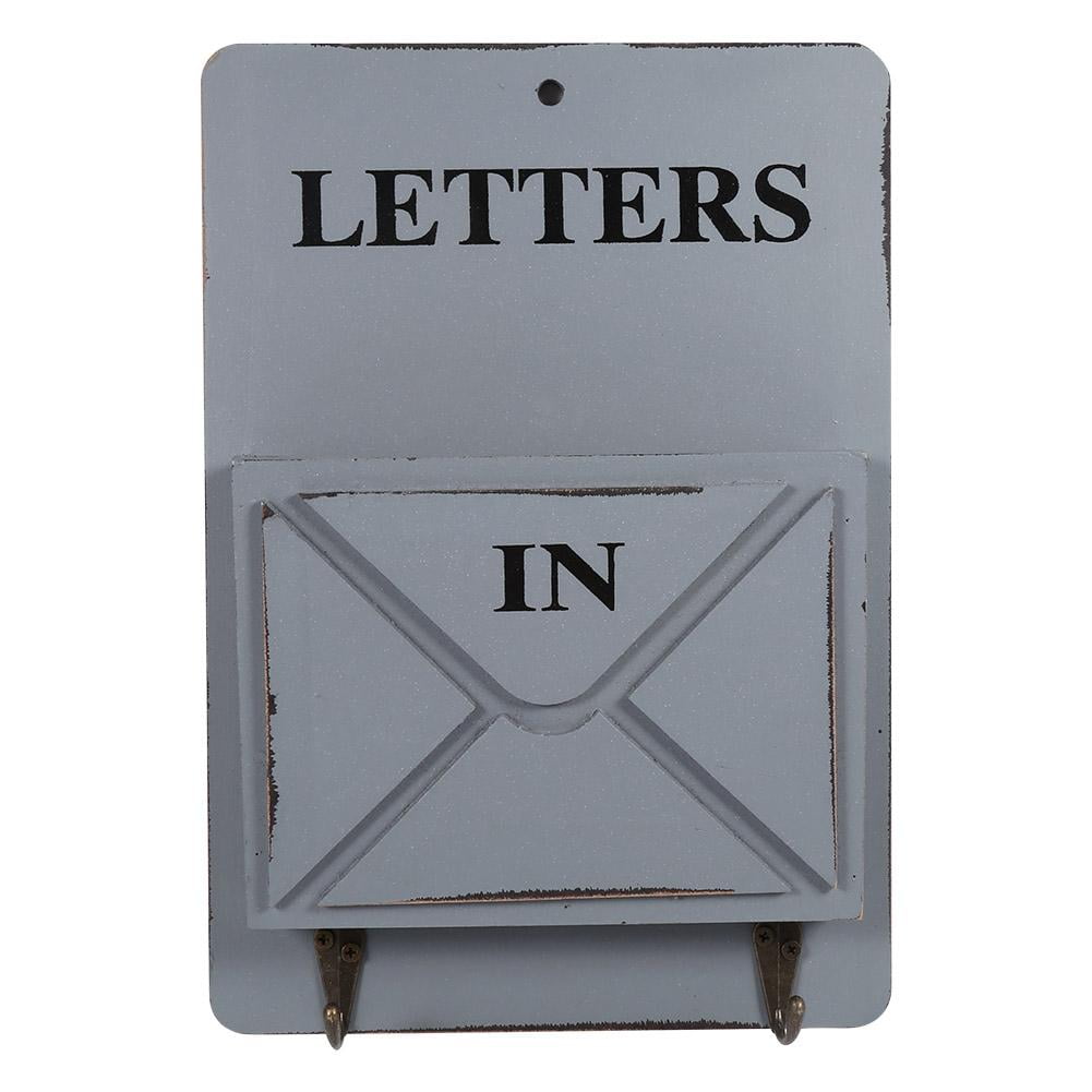 Key & Letter Holders Wall Mounted Wooden Key Letter Holder Storage Box Hanger Shelf Hook Home