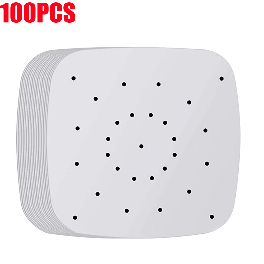 100 Sheets Air Fryer Paper, Baking Sheets, Perforated Square Air Fryer