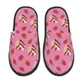 thumbnail image 1 of Fotbe Strawberry Cake Pantuflas Peludas para Mujer con Estampado, Zapatillas de Peluche, Zapatos de Invierno para Casa, Uso Interior y Exterior-Large, 1 of 8