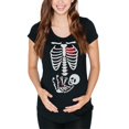 thumbnail image 1 of T-Shirt de Maternité Doux Noir Squelette Bébé Halloween, 1 of 1