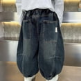 thumbnail image 4 of Boys Denim Pants Cargo Jogge Elastic Waist Straight with Pocket Loose Fit Pull On 8-9 Years Boys Clothes, 4 of 5