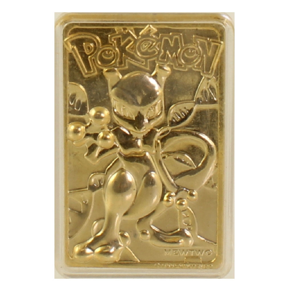 23K Gold-Plated Trading Card Pokemon Mewtwo Burger King Red Box 1998
