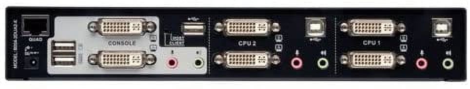 Tripp Lite 2-Port Dual Monitor DVI KVM Switch with Audio and USB 2.0 Hub, Cables Included