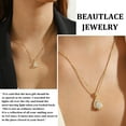 thumbnail image 4 of Beautlace 925 Sterling Silver Teardrop Birthstone Necklace,14K Gold Plated Pear Cut Pendant Necklace Jewelry Birthday Christmas Gifts for Women/ Wife /Lover, 4 of 12