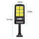 thumbnail image 3 of Luces solares para exteriores, con sensor de movimiento, IP65, 3 modos y control remoto. Luces de seguridad para pared, cercas, patios, jardines y patios., 3 of 6