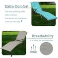 thumbnail image 7 of Kozyard Cozy Aluminum Reclining Lounge Chair - Foldable Outdoor Chaise Lounge with Drink Holder, Weather Free, Adjustable - Assemble-Free (Beige with Blue Strip Cushion), 7 of 7